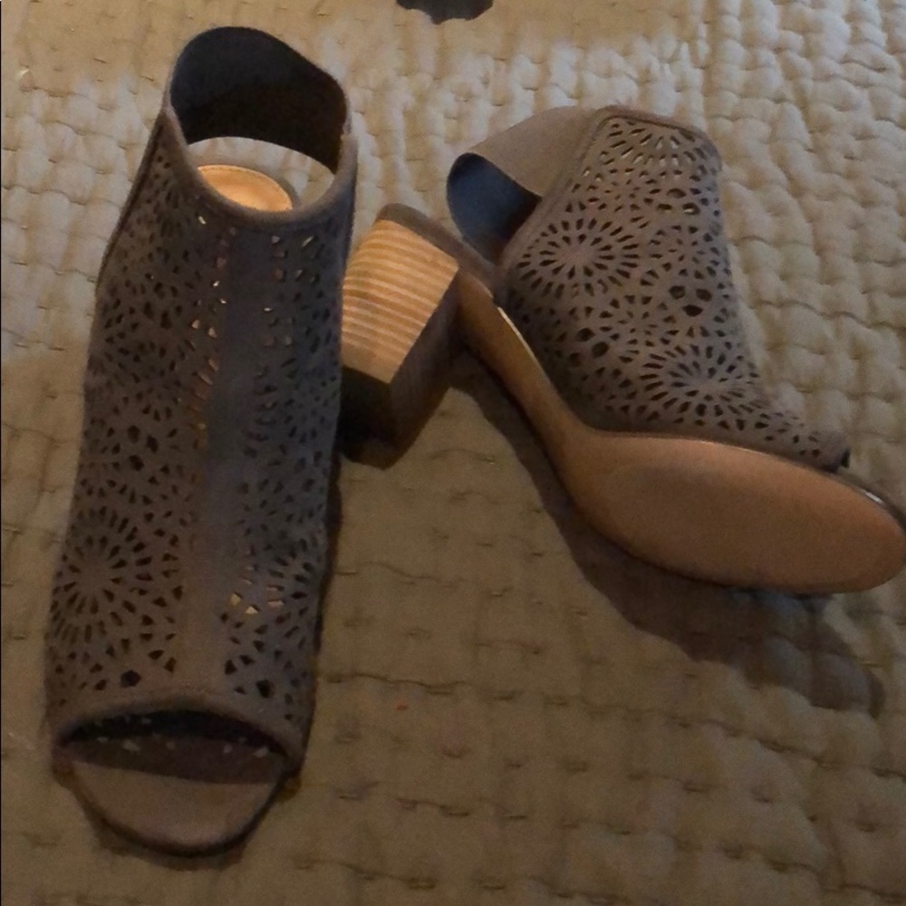 open toed booties
